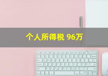 个人所得税 96万